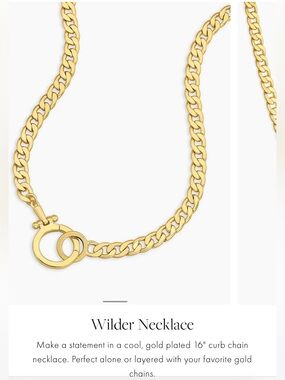 Gorjana Wilder 18k Gold-Plated Curb Chain Necklace 16” Mejuri Style